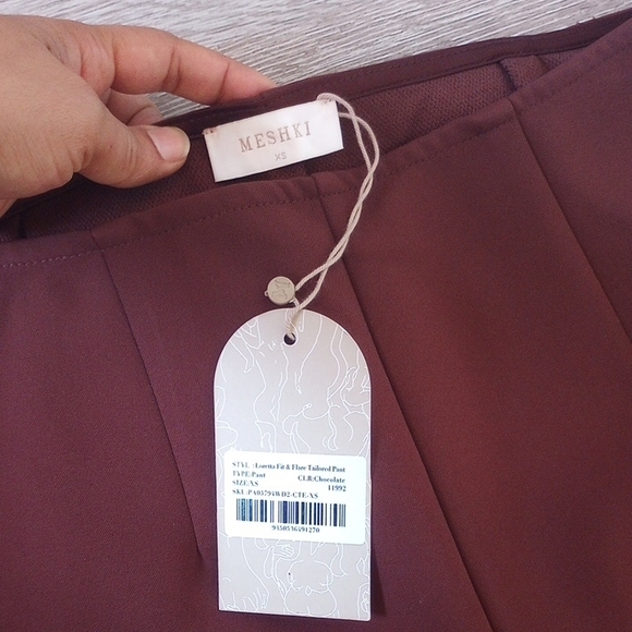 NWT Meshki Brown Boot Cut Flare Pants - Picture 2 of 6